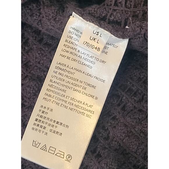 Free People Rosehip Cardi in Raven Feather Sz L Cropped Textured Knit Boho Chic - Picture 10 of 11